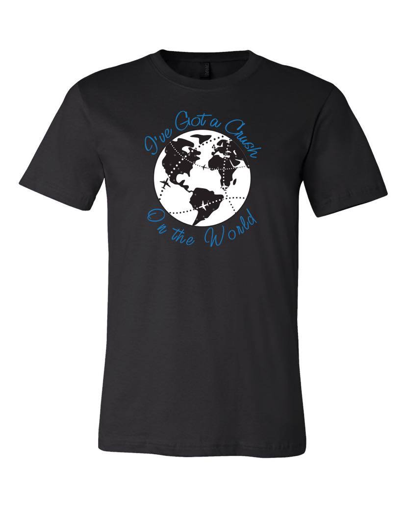 I’ve Got a Crush on the World – Unisex with blue foil letters | Posh ...